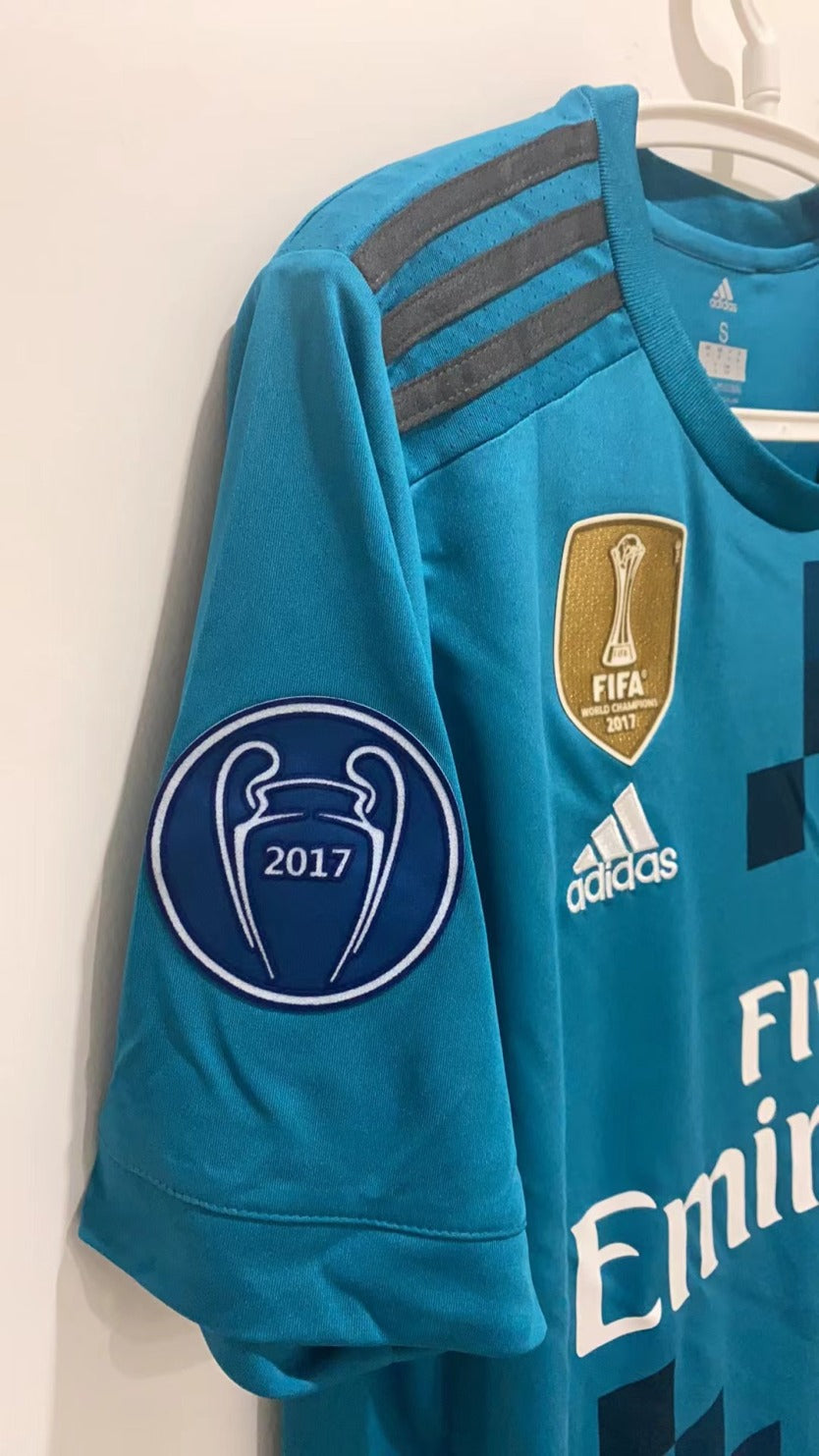 Cristiano Ronaldo CR7 Real Madrid 16/17 Away Original Retro Short sleeved Jersey Green