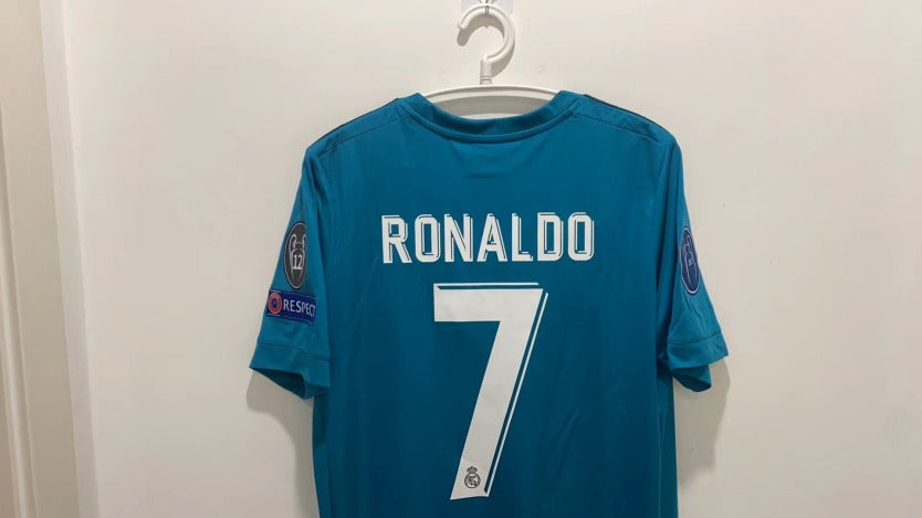 Cristiano Ronaldo CR7 Real Madrid 16/17 Away Original Retro Short sleeved Jersey Green