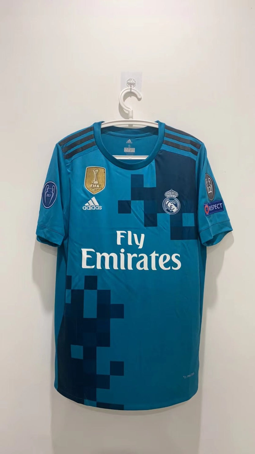 Cristiano Ronaldo CR7 Real Madrid 16/17 Away Original Retro Short sleeved Jersey Green