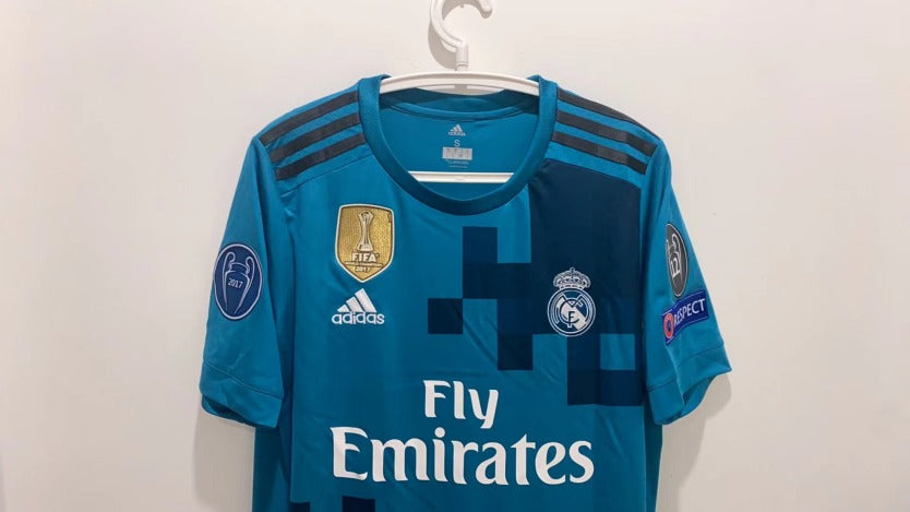 Cristiano Ronaldo CR7 Real Madrid 16/17 Away Original Retro Short sleeved Jersey Green