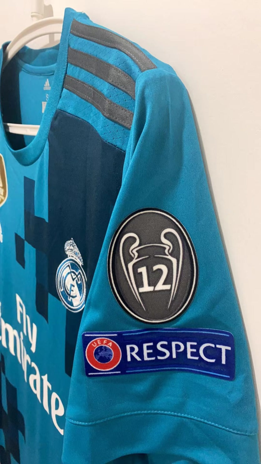 Cristiano Ronaldo CR7 Real Madrid 16/17 Away Original Retro Short sleeved Jersey Green